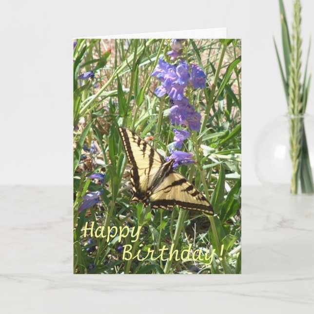 Happy Birthday Butterfly Karte (Vorderseite)