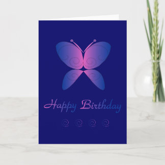Happy Birthday Butterfly Karte