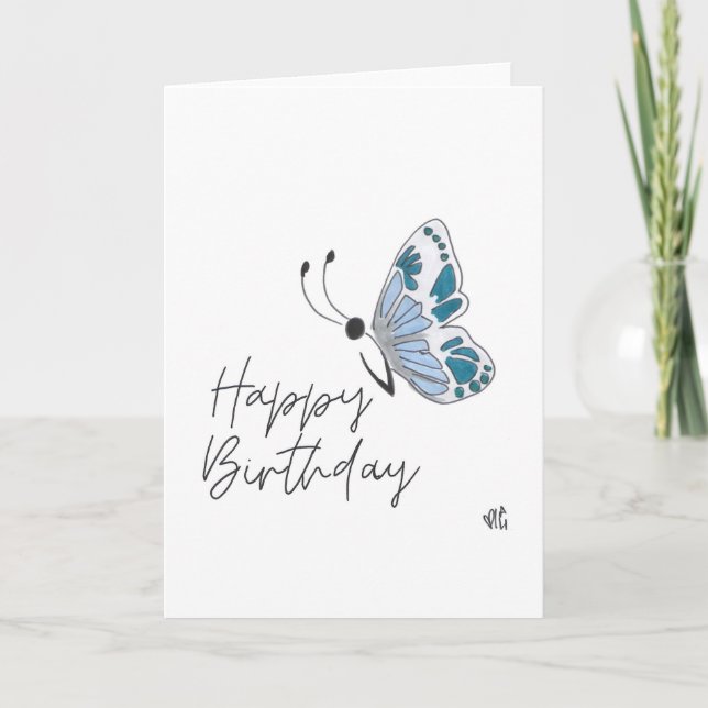 Happy Birthday Butterfly - Single - Karte (Vorderseite)