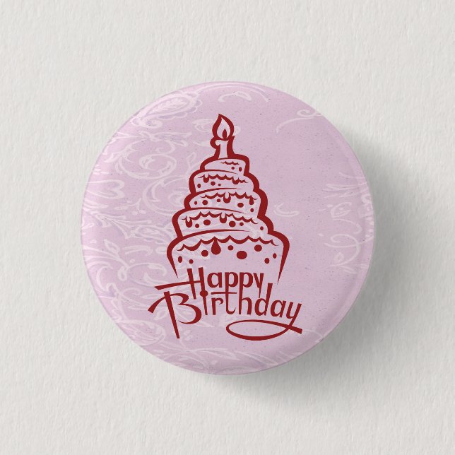 Happy Birthday Button (Vorderseite)