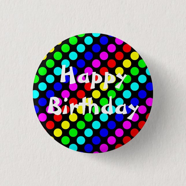 Happy Birthday Button (Vorderseite)