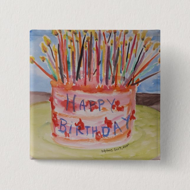 Happy Birthday Button (Vorderseite)