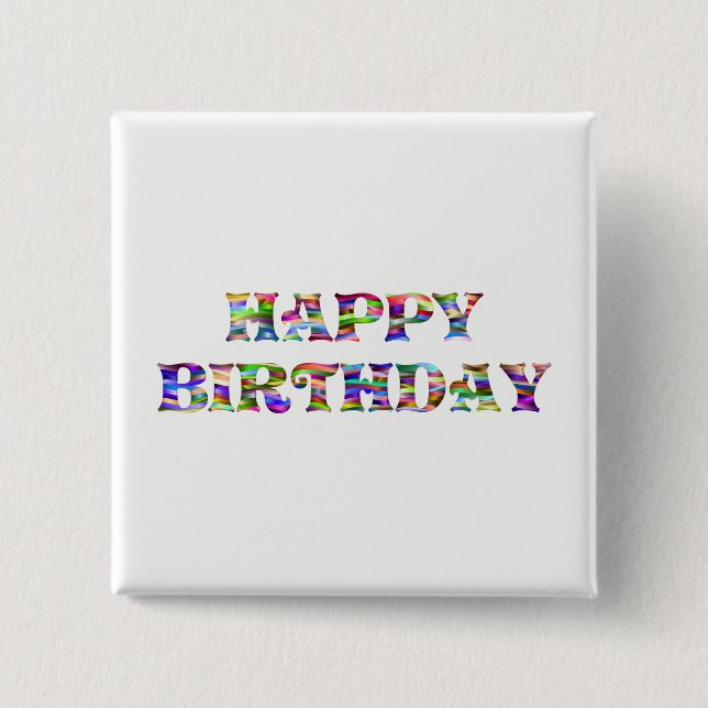 Happy Birthday Button (Vorderseite)