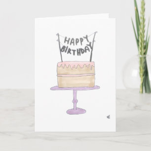 Happy Birthday Cake 3 Card Dankeskarte