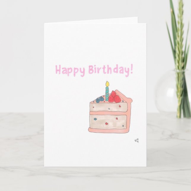 Happy Birthday Cake 4 Card Dankeskarte (Vorderseite)