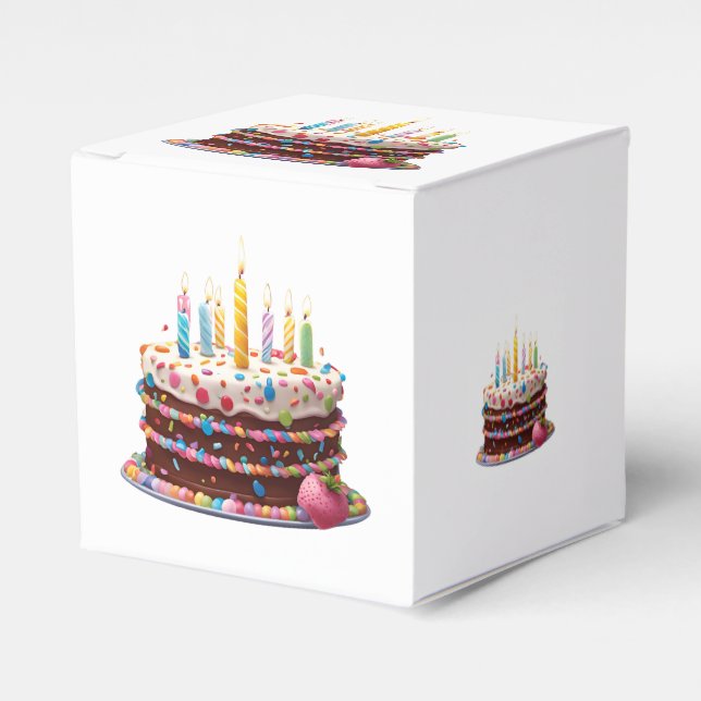 Happy Birthday Cake Box Geschenk Party Geschenkschachtel (Vorderseite)