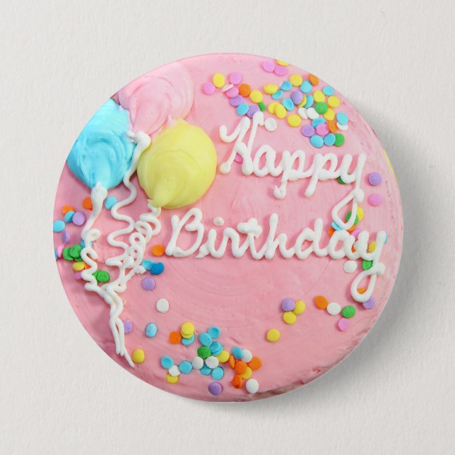 Happy Birthday Cake Button (Vorderseite)