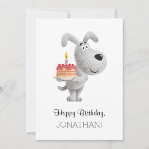 Happy Birthday Cake Candle Niedlich Dog Welpenkart