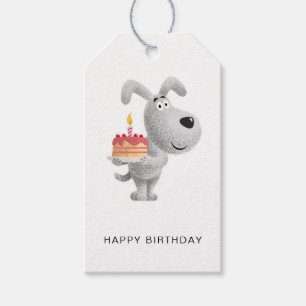 Happy Birthday Cake Candle Niedlich Hund Welpe Geschenkanhänger