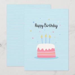 Happy Birthday Cake Card Dankeskarte