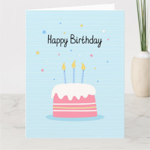 Happy Birthday Cake Card Dankeskarte