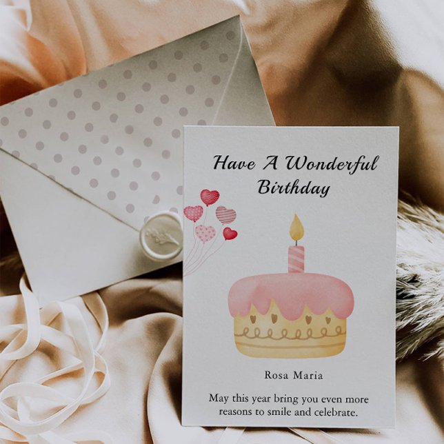 Happy Birthday Cake Card Einladung (Happy Birthday Cake Card)