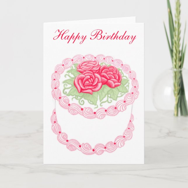 Happy Birthday Cake Card Karte (Vorderseite)