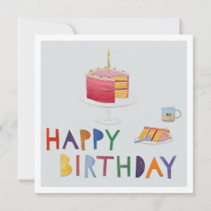 Happy Birthday Cake Collage Karte