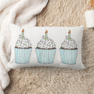 Happy Birthday Cake Cupcake Pillow Lendenkissen