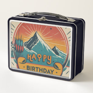 Happy Birthday Cake Design Metall Brotdose