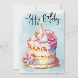 Happy Birthday Cake Feiertagskarte