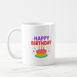 Happy Birthday Cake Graphic Kaffeetasse