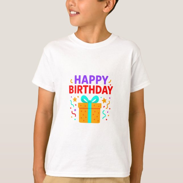 Happy Birthday Cake Graphic T-Shirt (Vorderseite)