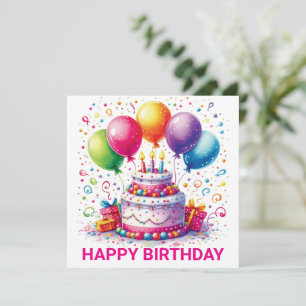 Happy Birthday Cake Karte