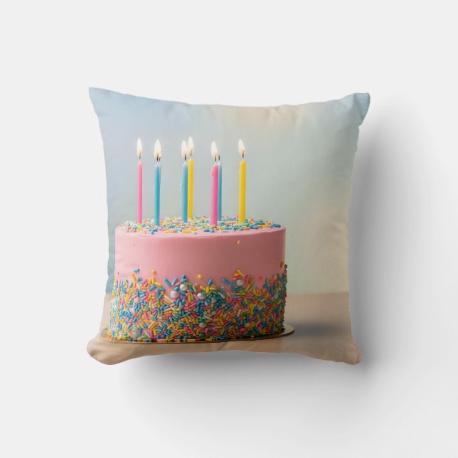 Happy Birthday cake Kissen (Vorderseite)