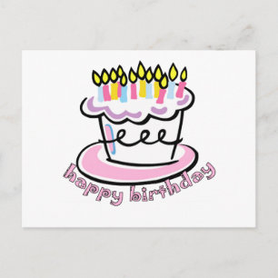 Happy Birthday cake Postkarte