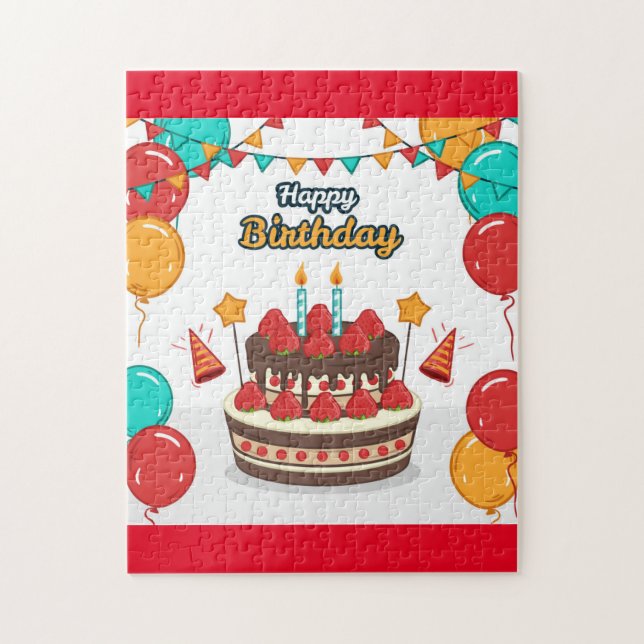 Happy Birthday Cake Puzzle (Vertikal)