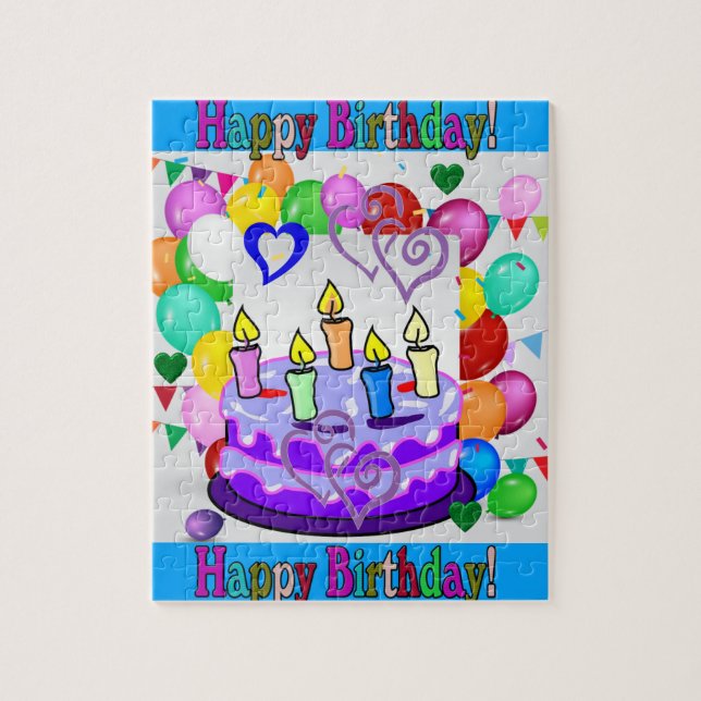 Happy Birthday Cake Puzzle (Vertikal)