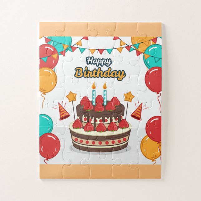 Happy Birthday Cake Puzzle (Vertikal)