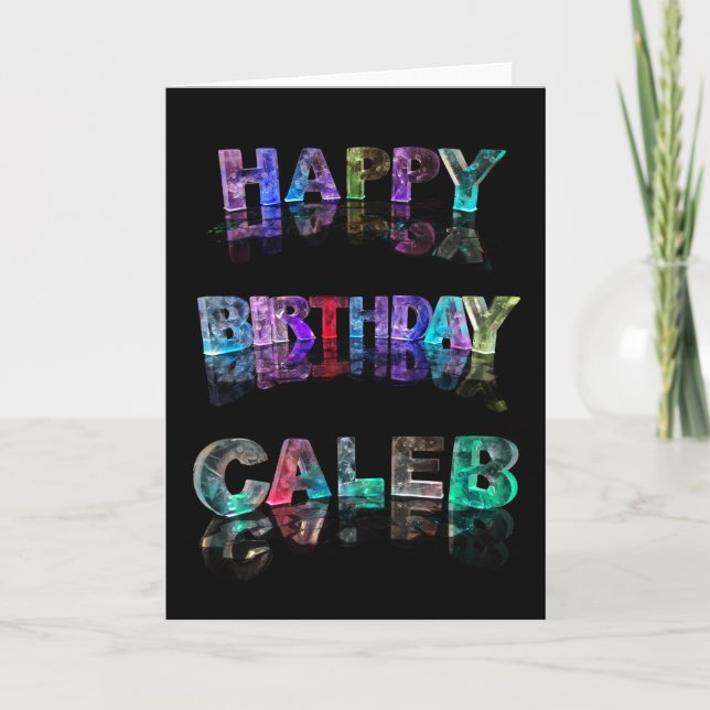 Happy Birthday Caleb Card Karte (Vorderseite)