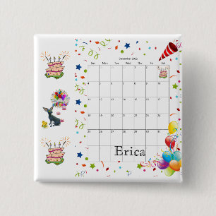 Happy Birthday Calendar Dezember 2022 Schaltfläche Button