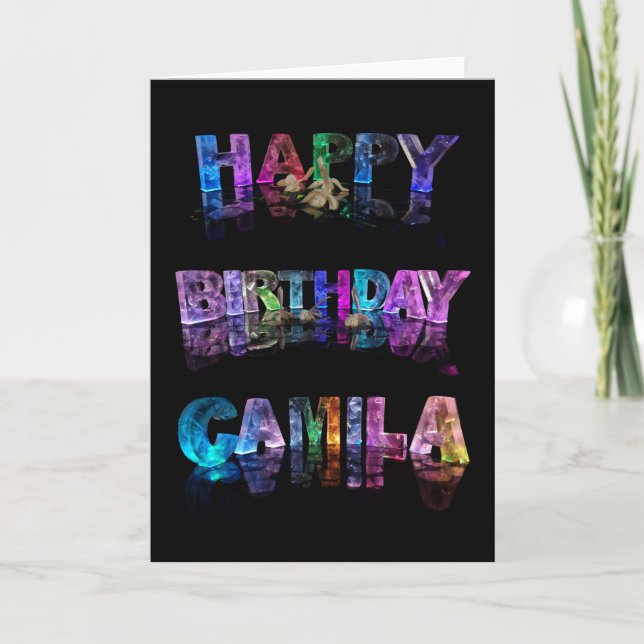 Happy Birthday Camila Card Karte (Vorderseite)