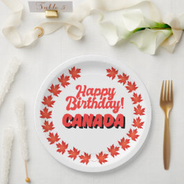 Happy Birthday Canada Pappteller