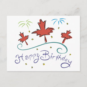 Happy Birthday Canada Postkarte