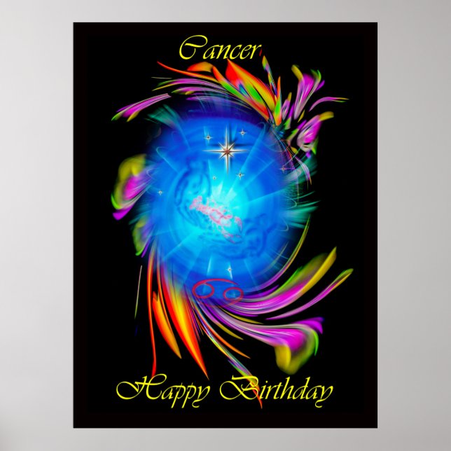 Happy Birthday Cancer - Krebs Poster (Vorne)
