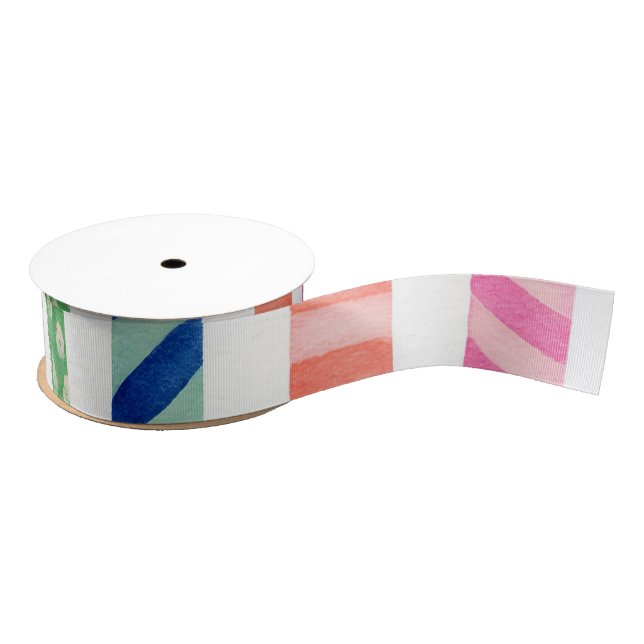 Happy Birthday Candles Artisan Colorful Timeless Ripsband (Spule)