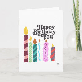 Happy Birthday Candles Card Dankeskarte