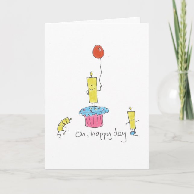 Happy Birthday Candles Karte (Vorderseite)