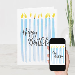 Happy Birthday Candles - Personalize Karte