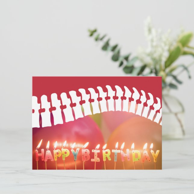 Happy Birthday Candles Spine Chiropractic Geburtst Karte (Stehend Vorderseite)