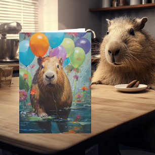 Happy Birthday Capybara Karte