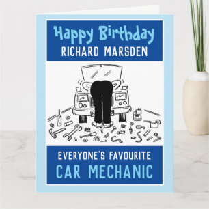 Happy Birthday Car Mechanic Karte
