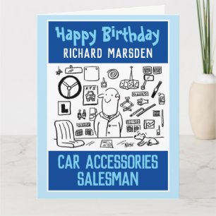 Happy Birthday Car Zubehör Verkäufer Karte