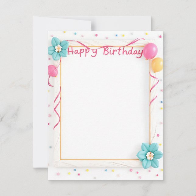 Happy Birthday Card (Vorderseite)
