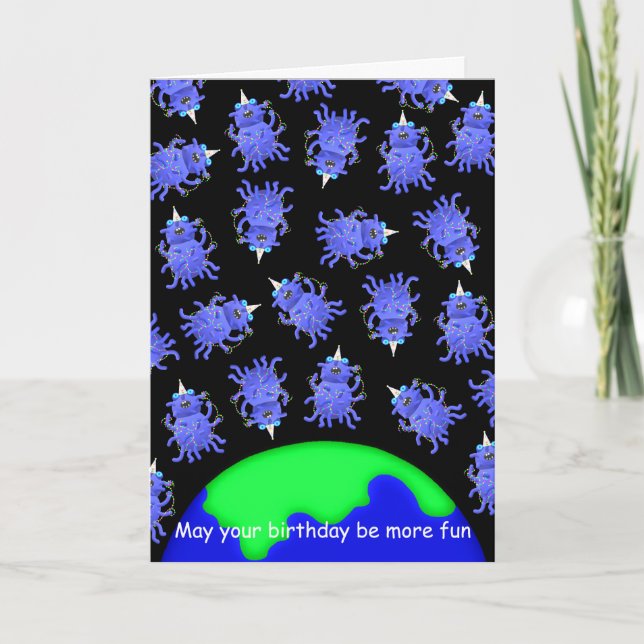 Happy Birthday Card Alien quirky von Jo Images Karte (Vorderseite)