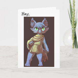 Happy Birthday Card: Anime Cat Karte