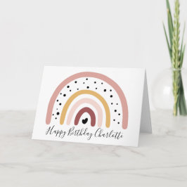 Happy Birthday Card anpassen - Rainbow Polka Dots Karte