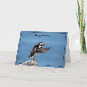 Happy Birthday Card Atlantic Puffin Karte
