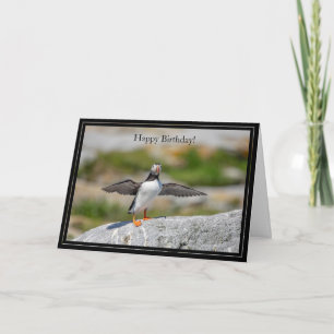 Happy Birthday Card Atlantic Puffin Karte