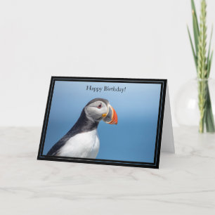 Happy Birthday Card Atlantic Puffin Karte